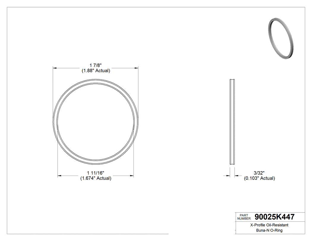 Technical drawing - 90025K447